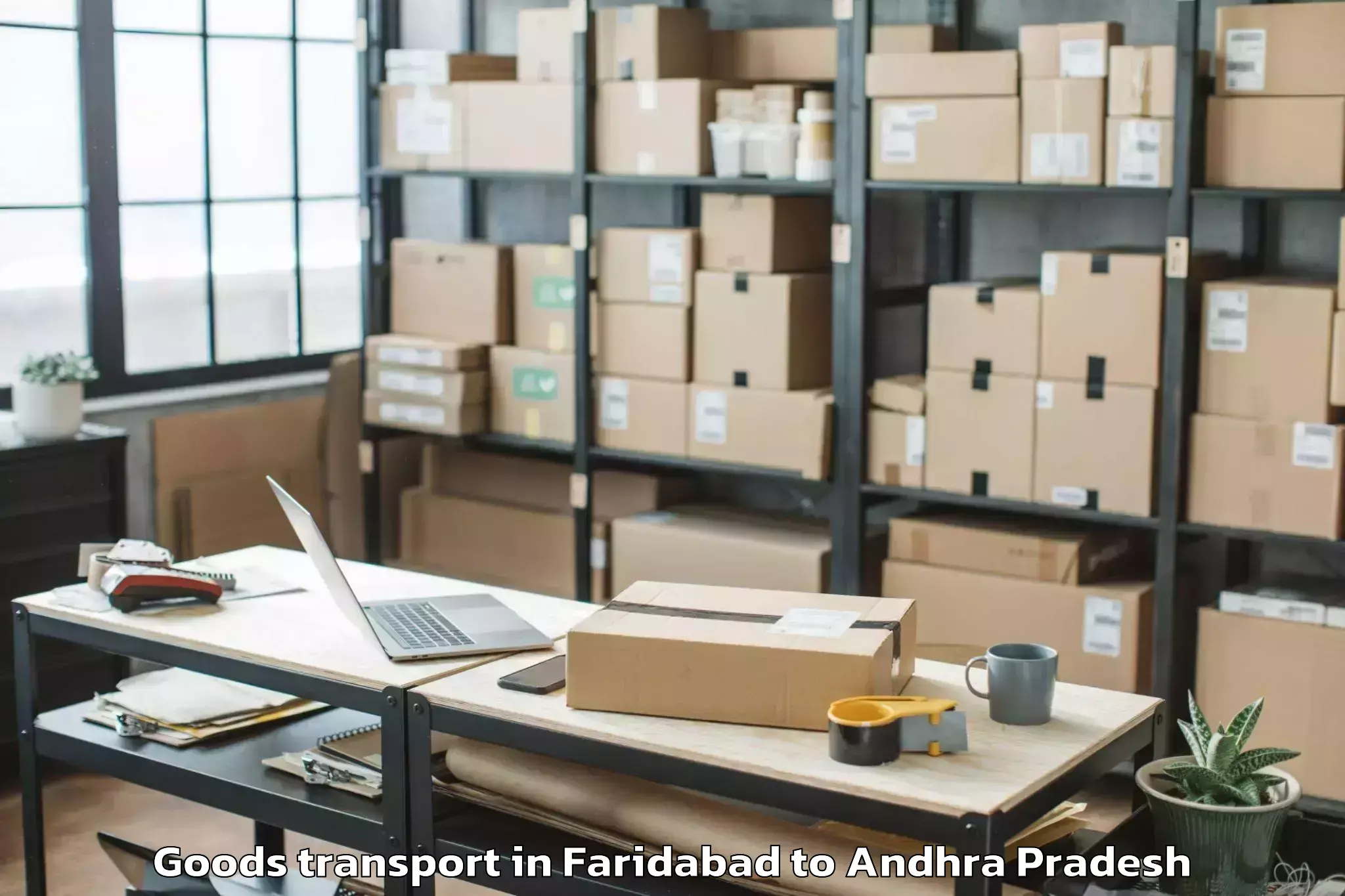 Leading Faridabad to G Madugula Goods Transport Provider